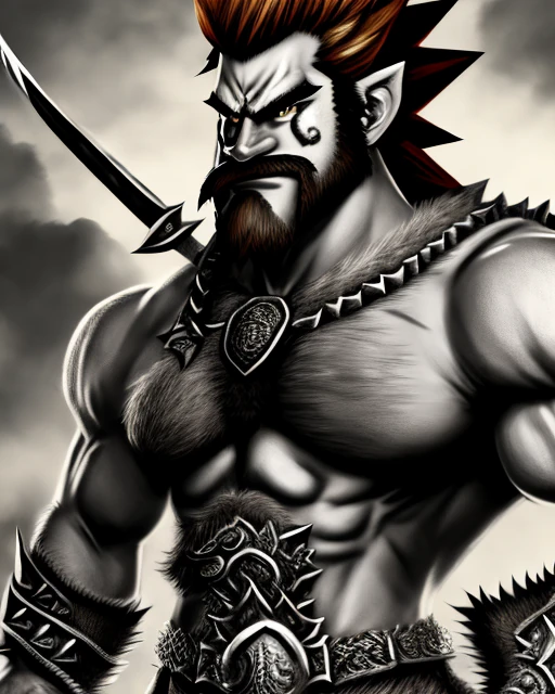 Bowser Celtic Warrior Art