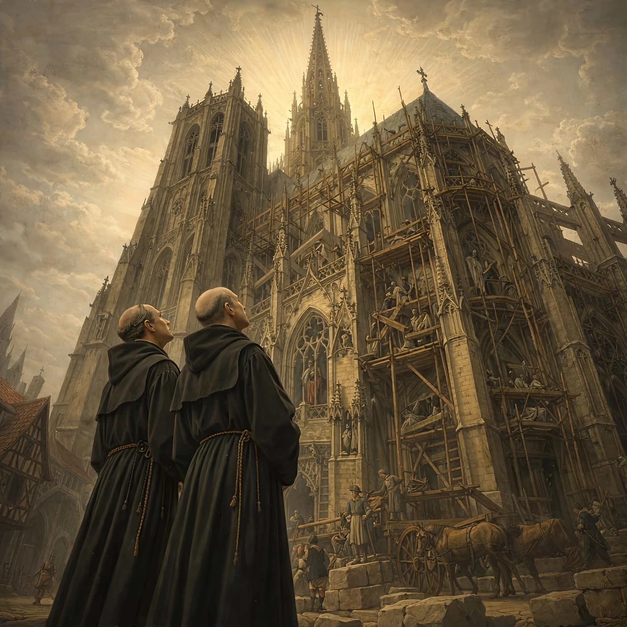 Medieval Gothic Cathedral Construction