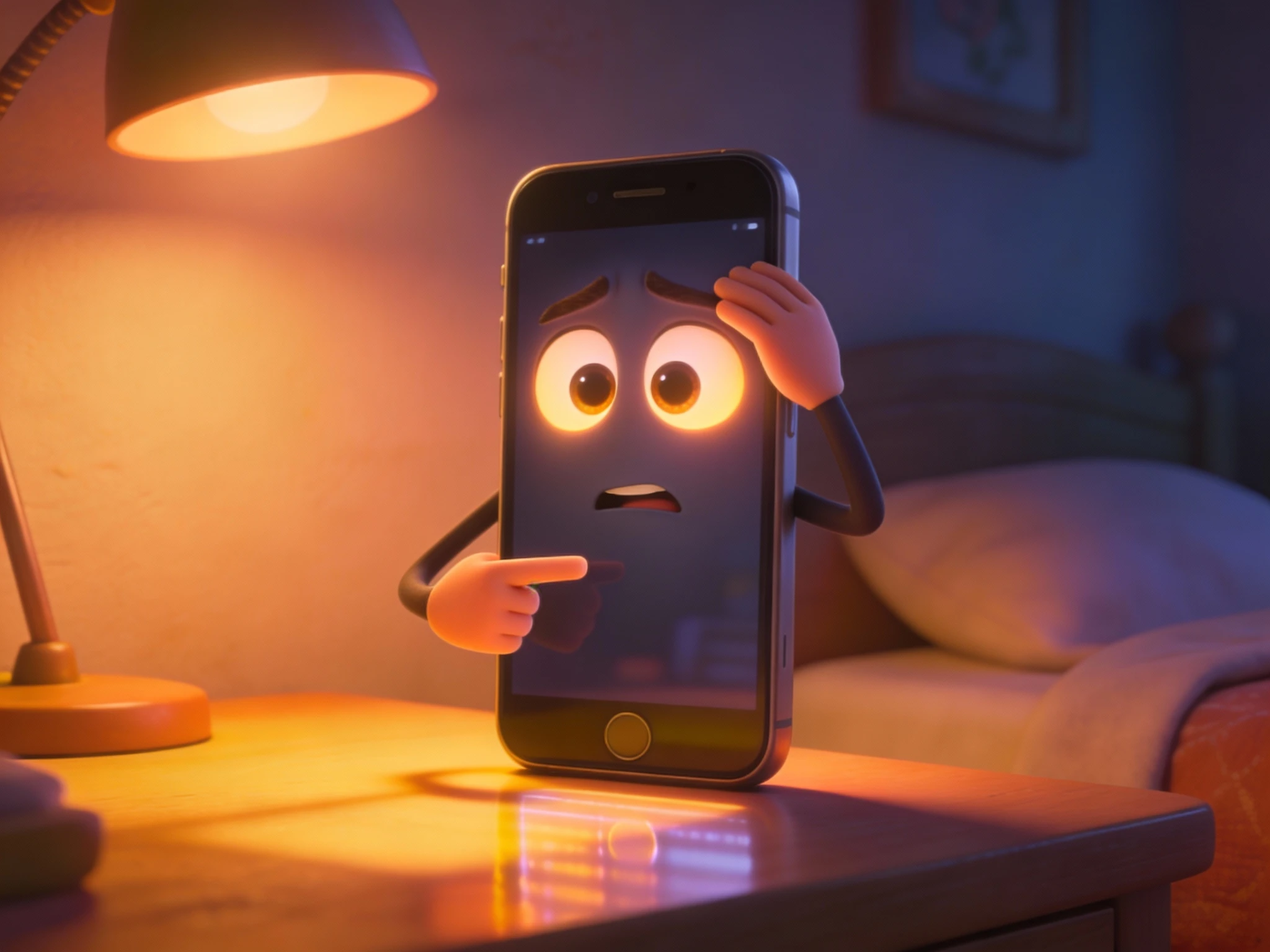 Pixar Style Smartphone Character