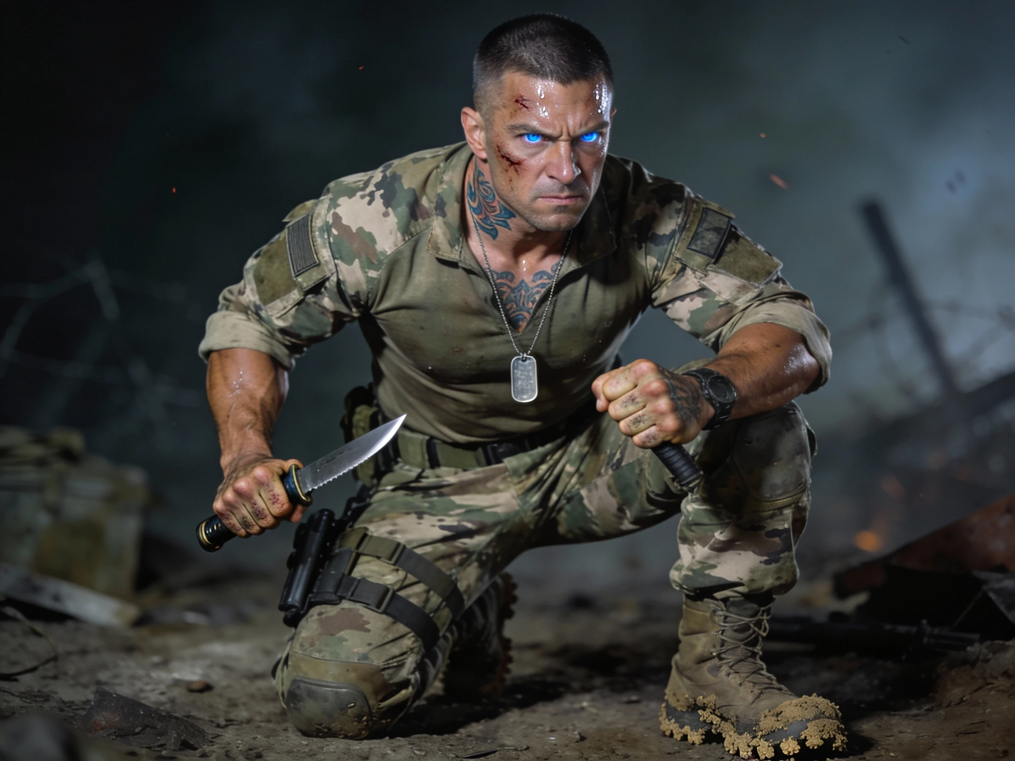 Battle Scarred Sergeant Portrait
