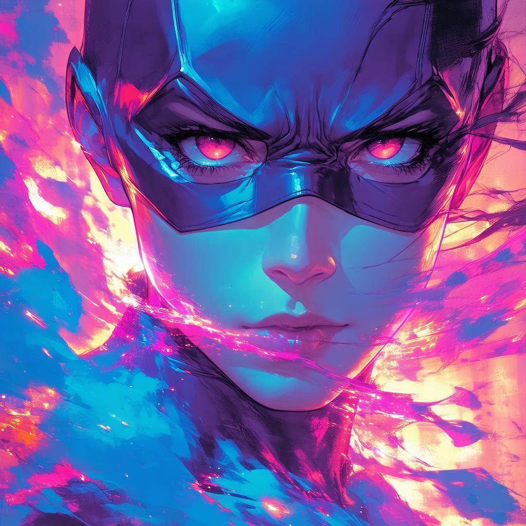 Daredevil Portrait in Ethereal Anime Linework