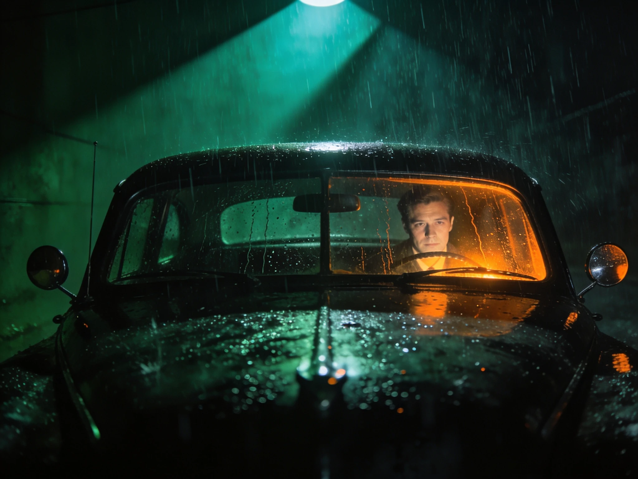 Film Noir Car At Night