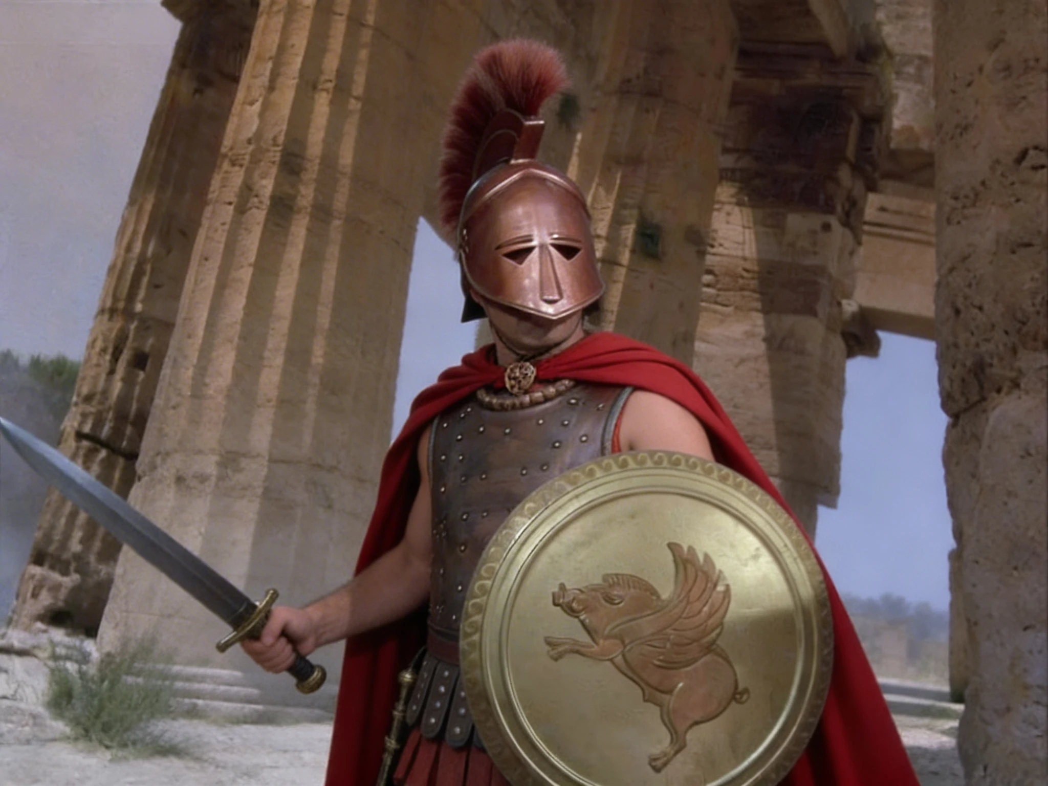 Guard With Flying Pig Shield