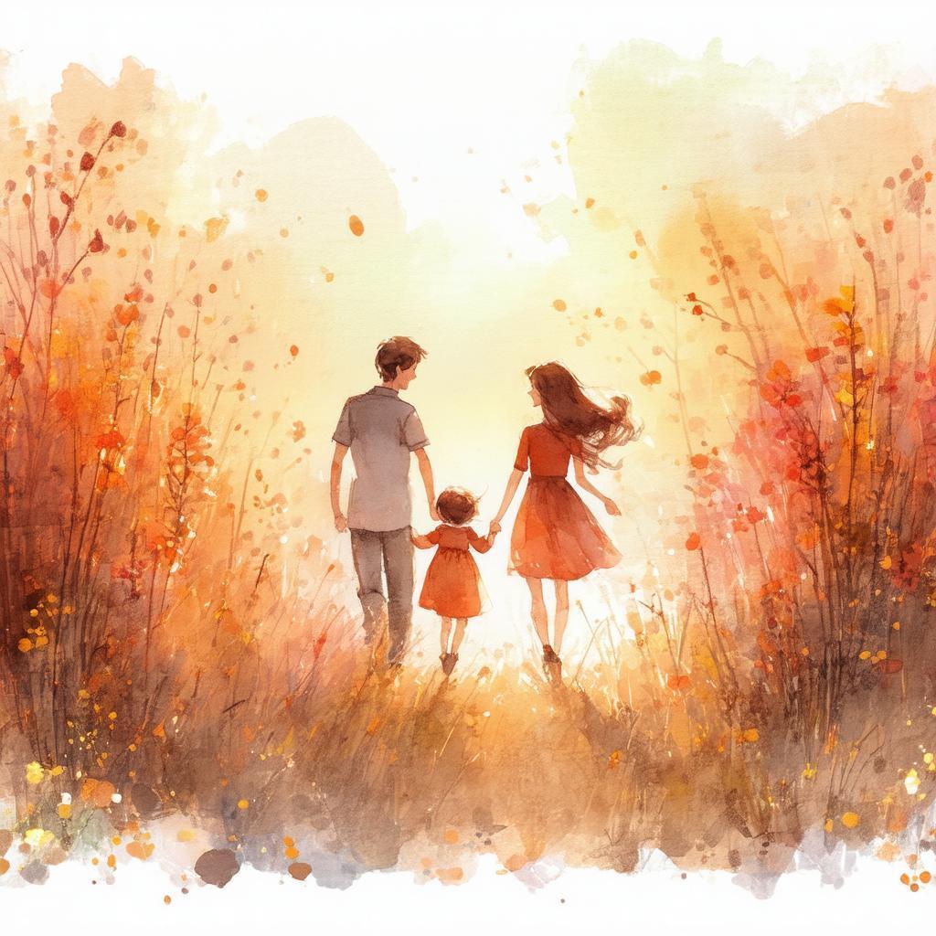 Whimsical Hand Drawn Family in Warm Colors