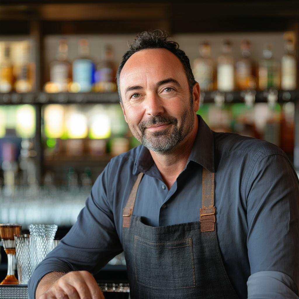 Dave Matthews Tends Bar in Studio Light