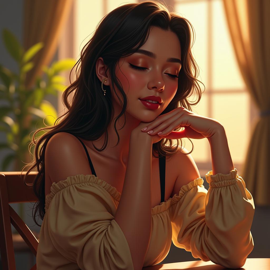 Happiness Personified in Golden Hour Portrait
