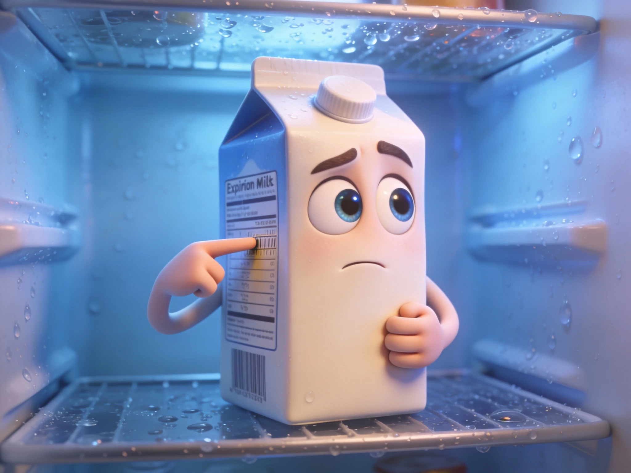 Pixar Style Milk Carton Character