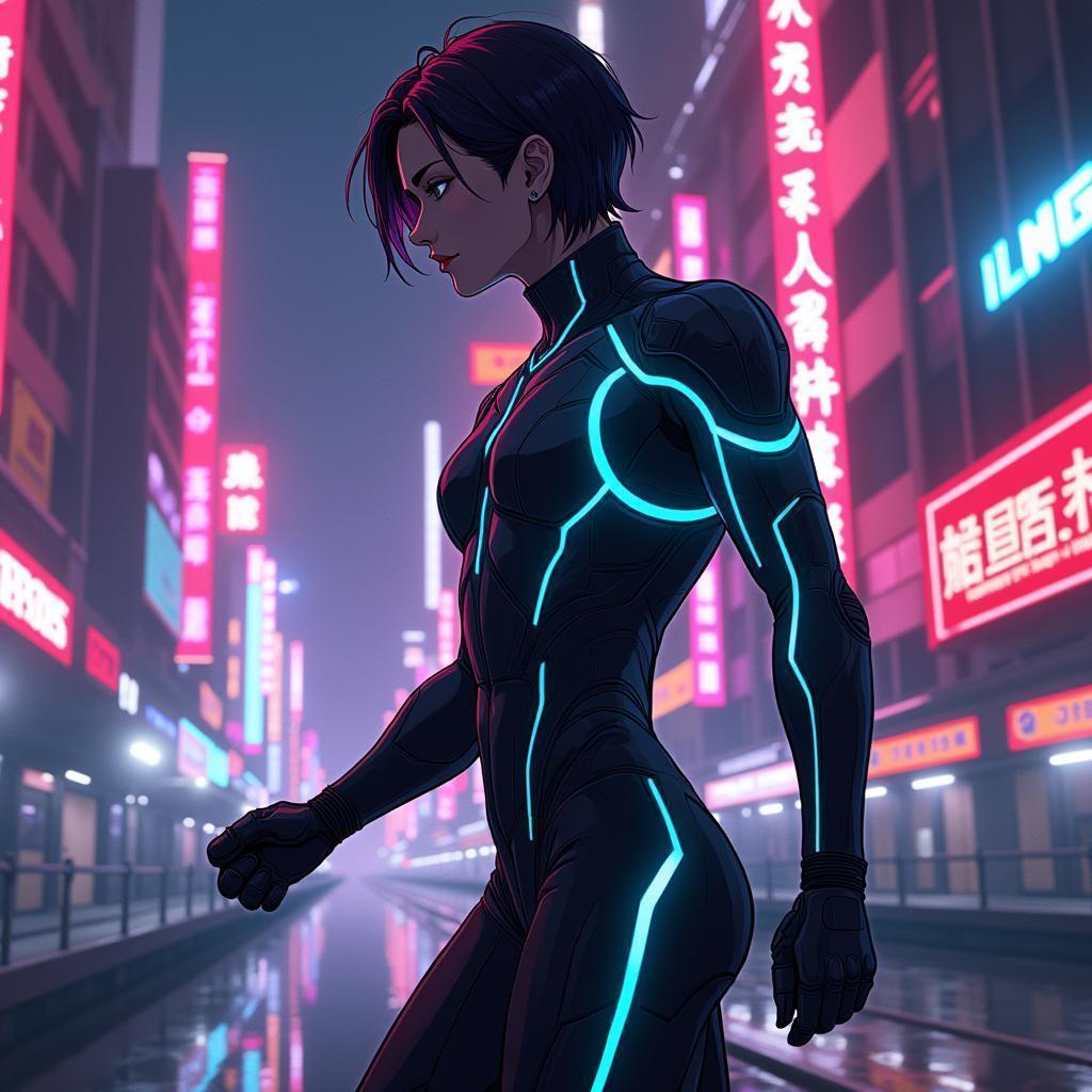Tron Legacy Key Visual in Glowing Neon