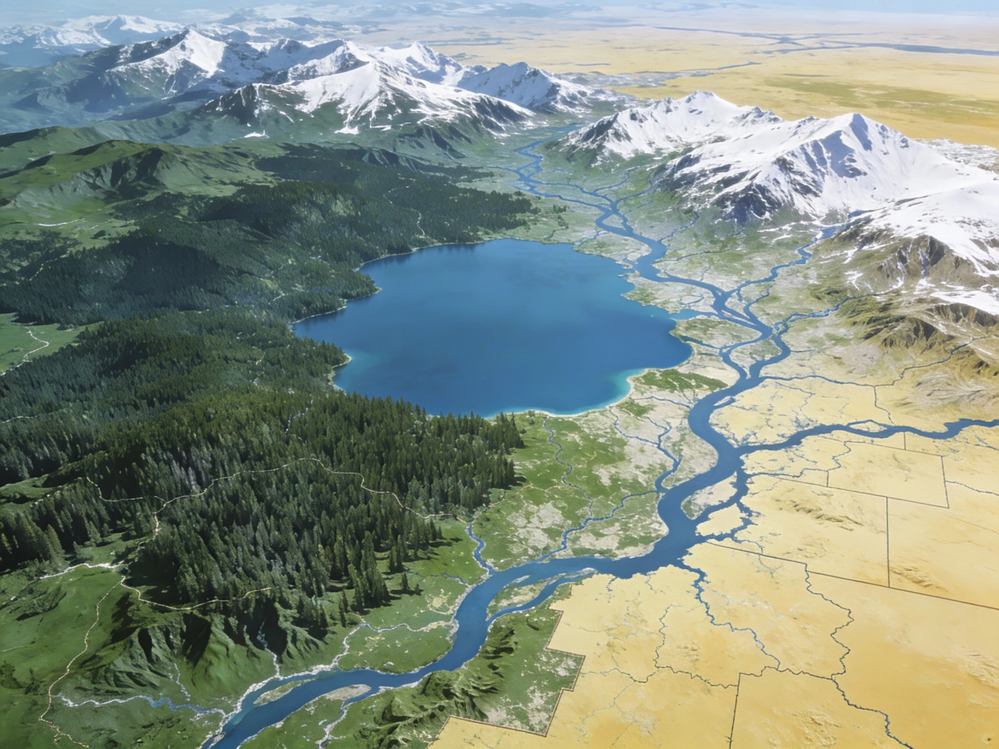 Fantasy World Map With Lake