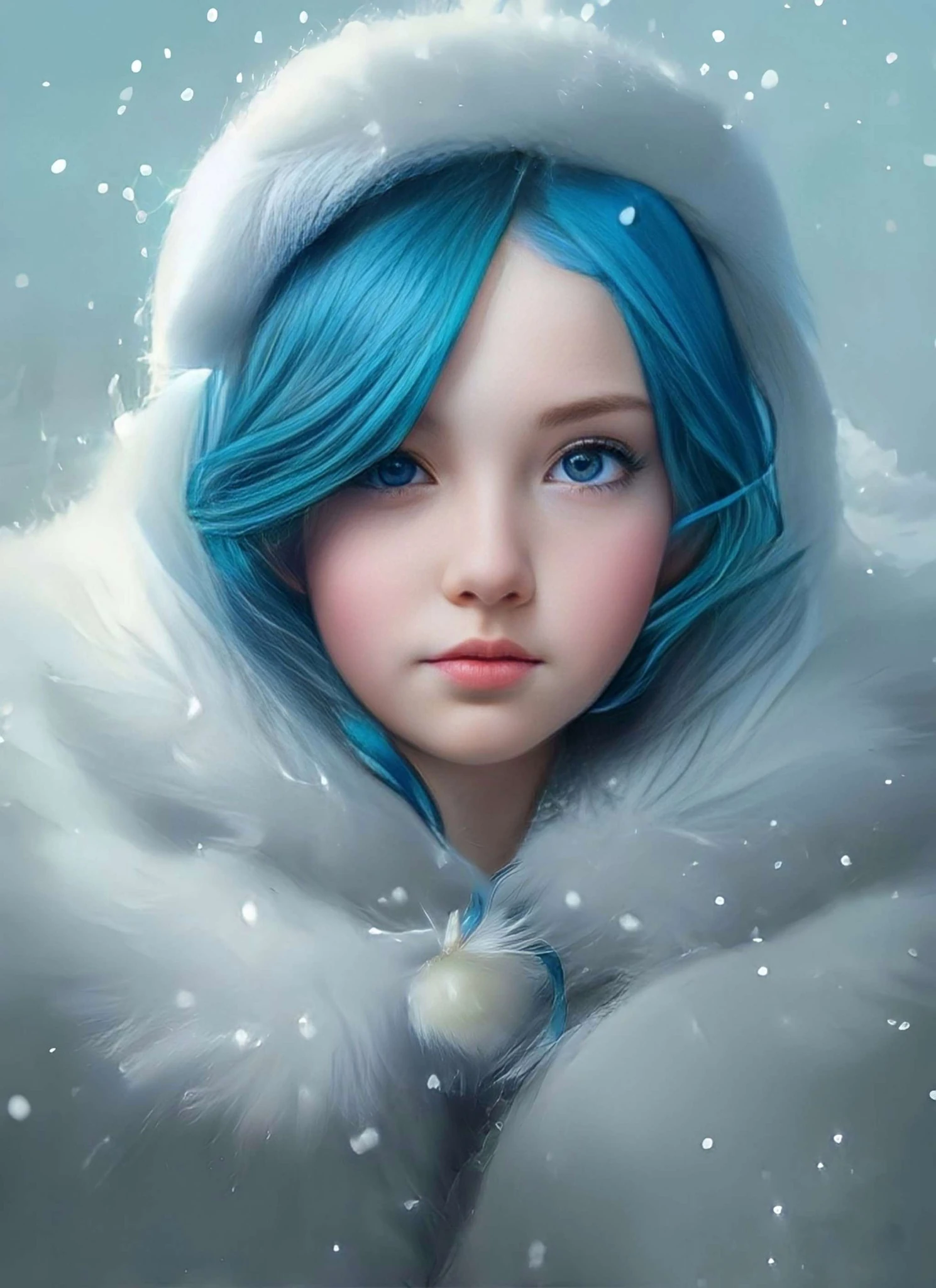 Blue Haired Girl North Pole