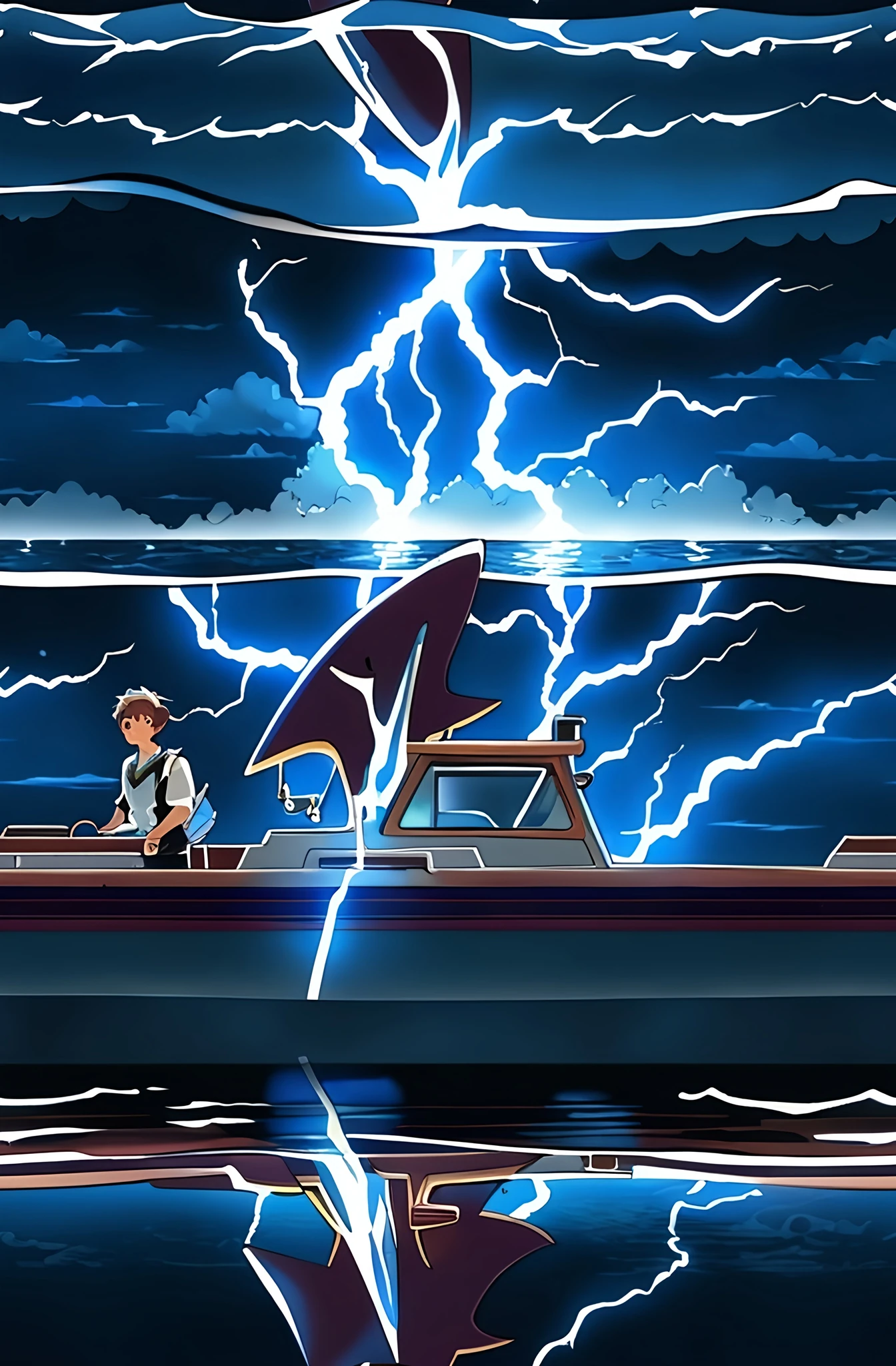 Young Man On Glass Roofed Boat