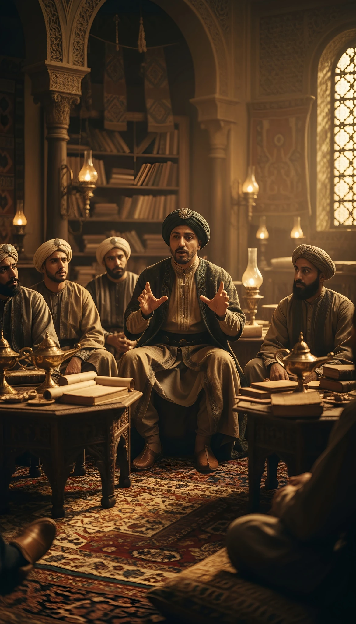Abbasid Scholars Debating In Baghdad