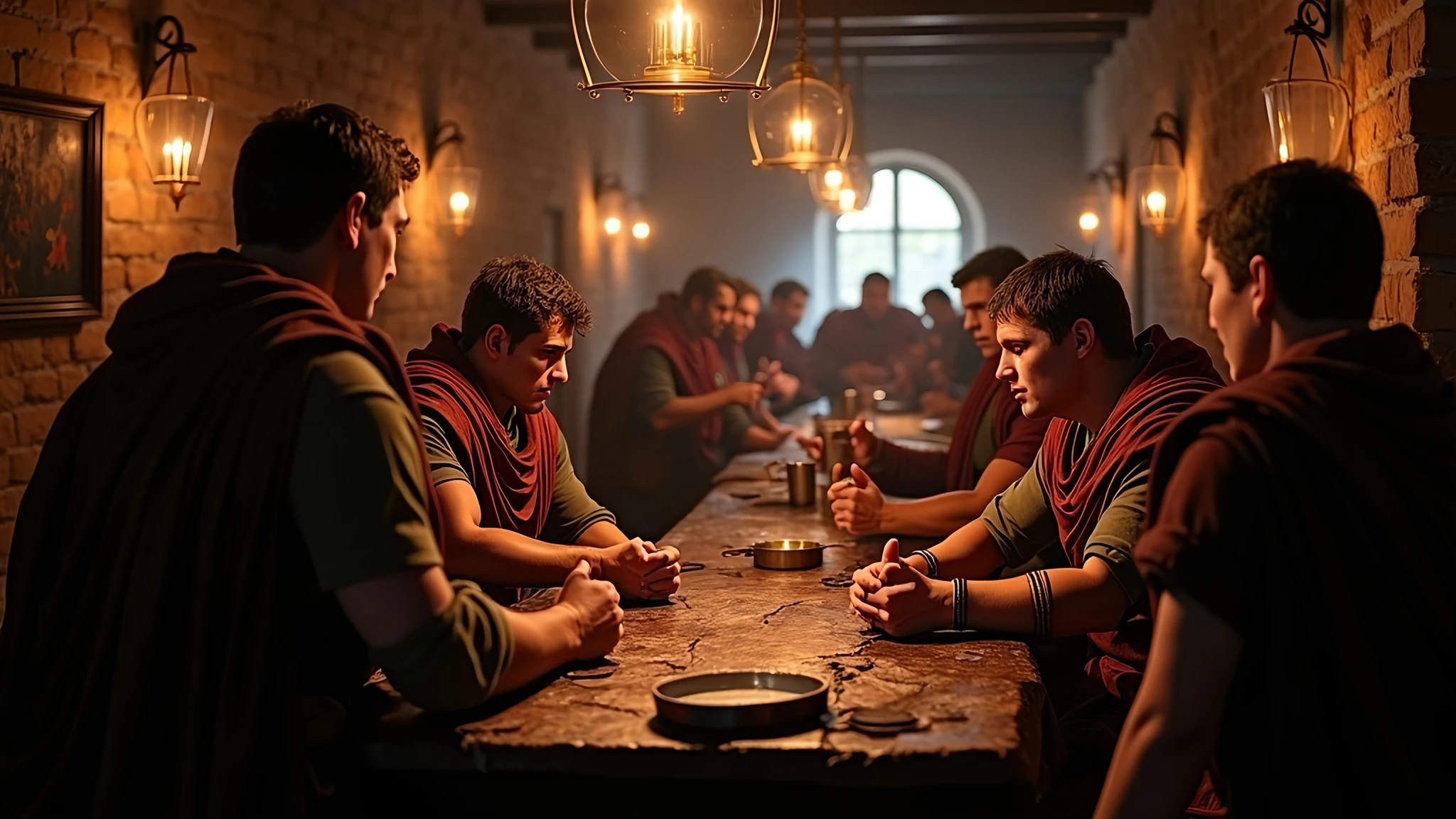 Merchants And Legionaries At Inn
