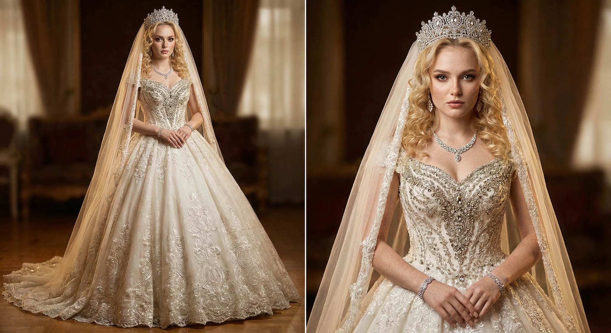 Bride In Voluminous Ball Gown