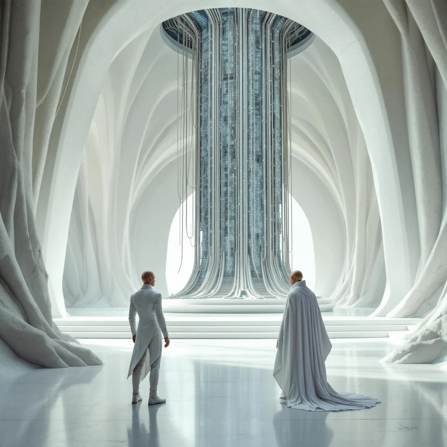 Alien Supercomputer In White Chamber