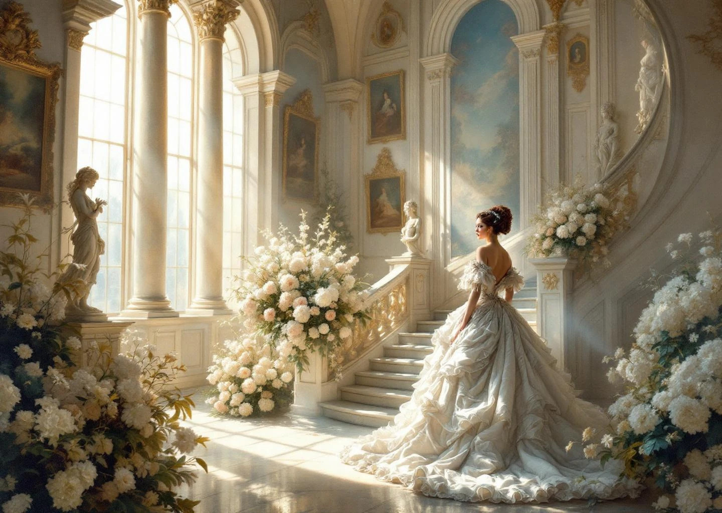 Princess On Baroque Staircase