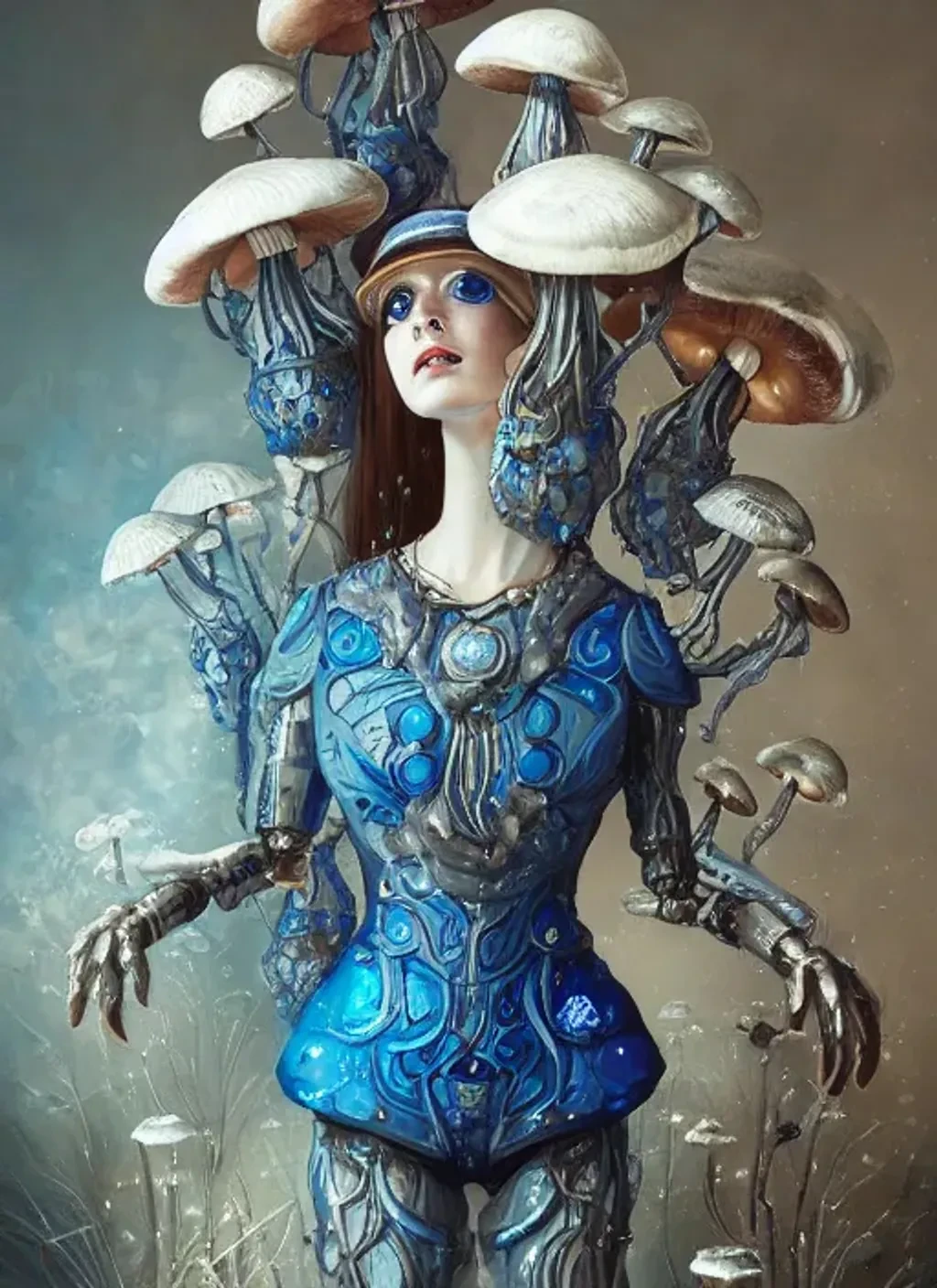 Edwardian Mushroom Automaton Woman