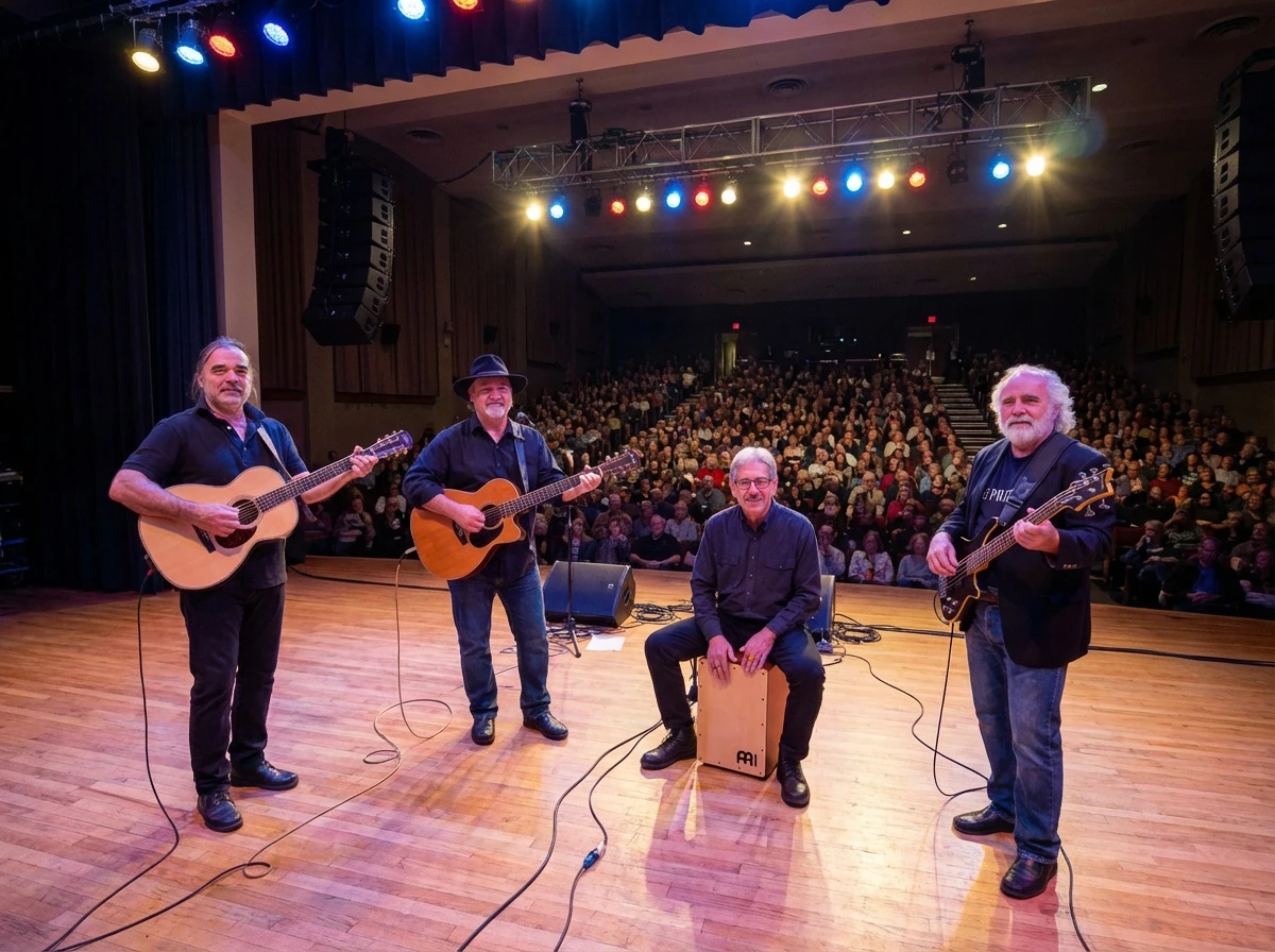 Band Playing In Large Auditorium