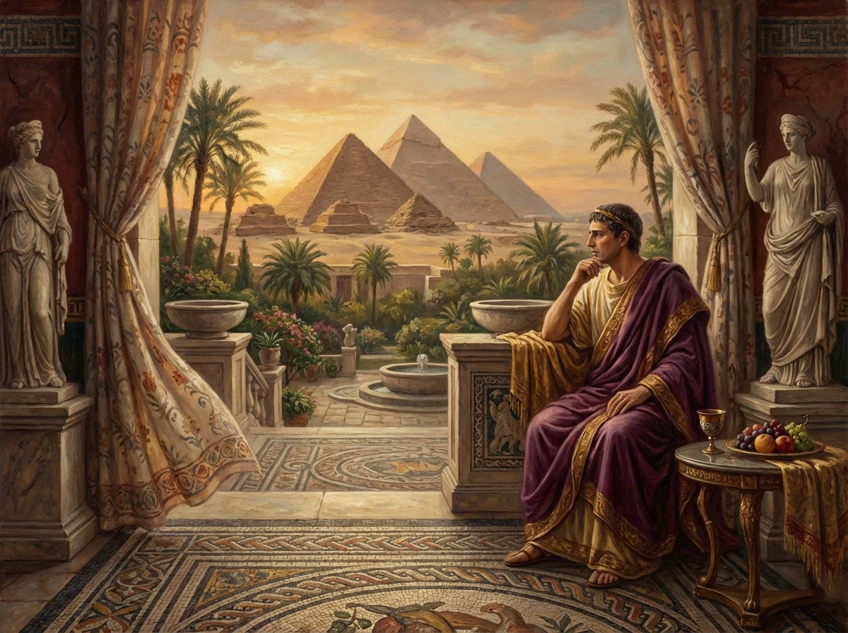 Pyramids Seen From Roman Villa