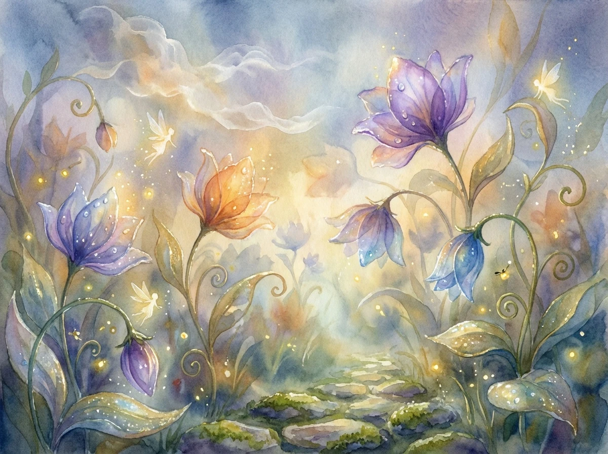 Magical Garden At Dawn