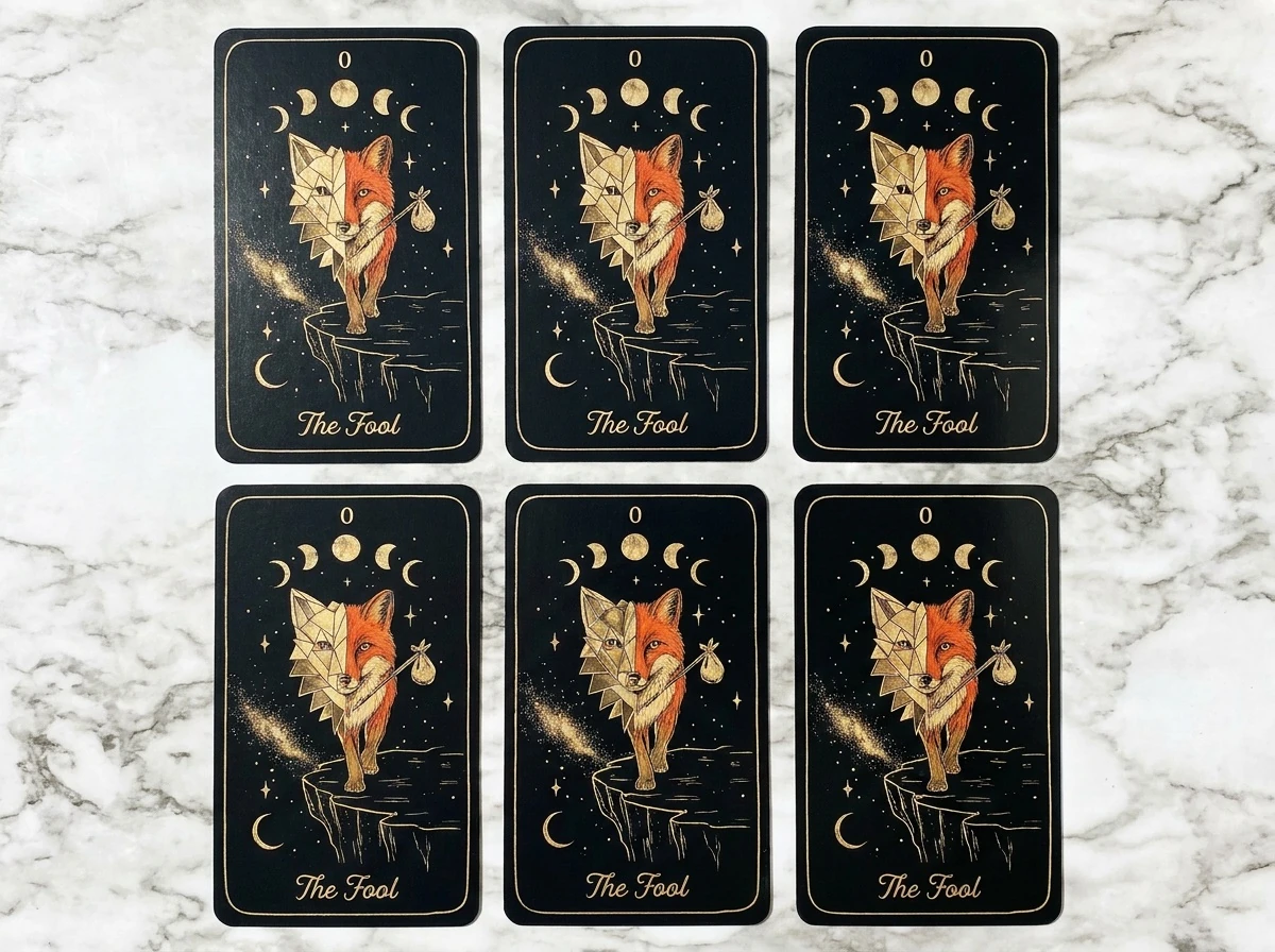 Tarot Fool Card With Red Fox