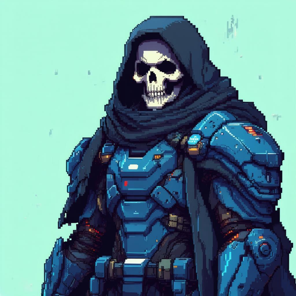 Reaper From Overwatch in 8 Bit Retro