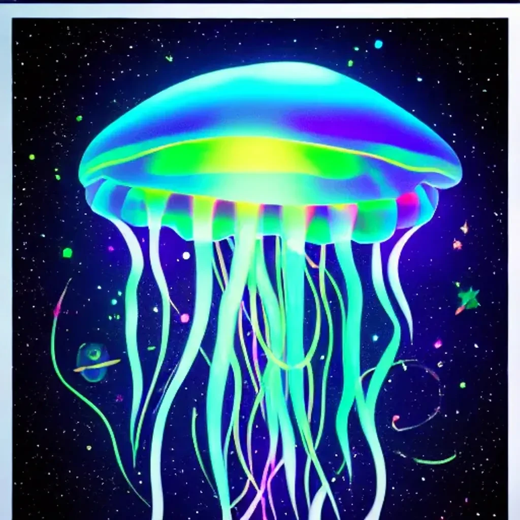 Hologram Jellyfish In Space