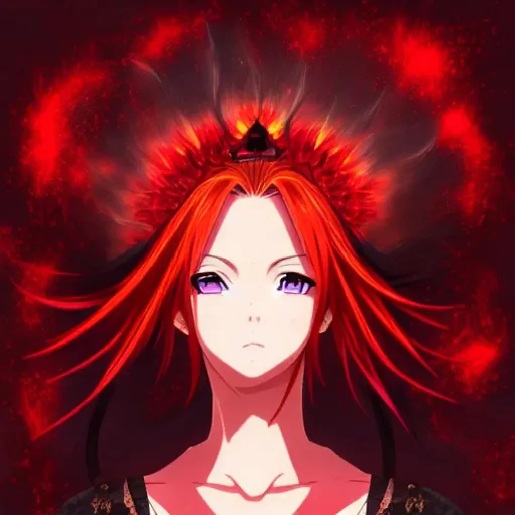 Anime Fire Goddess Portrait