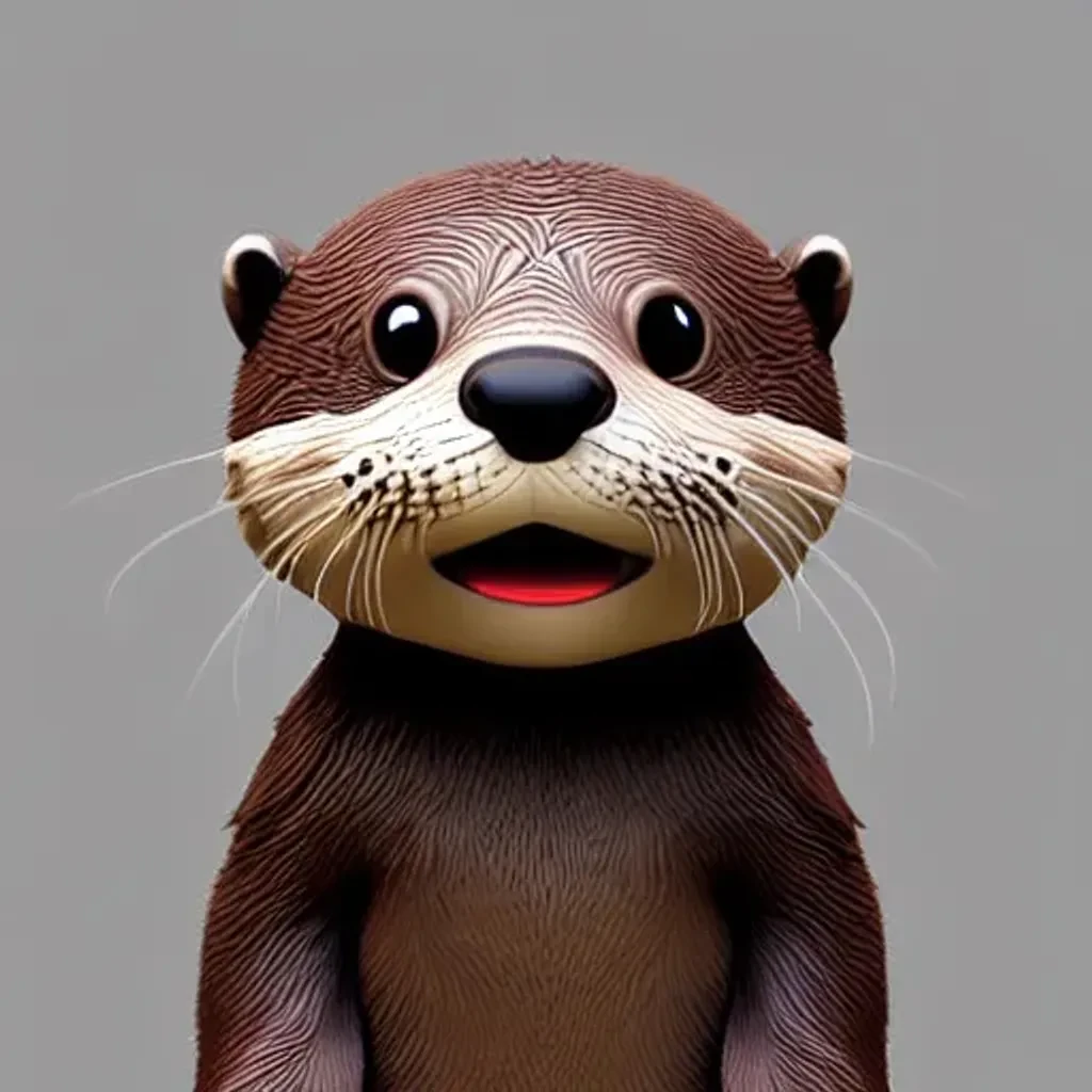 Cute 3D Otter Character