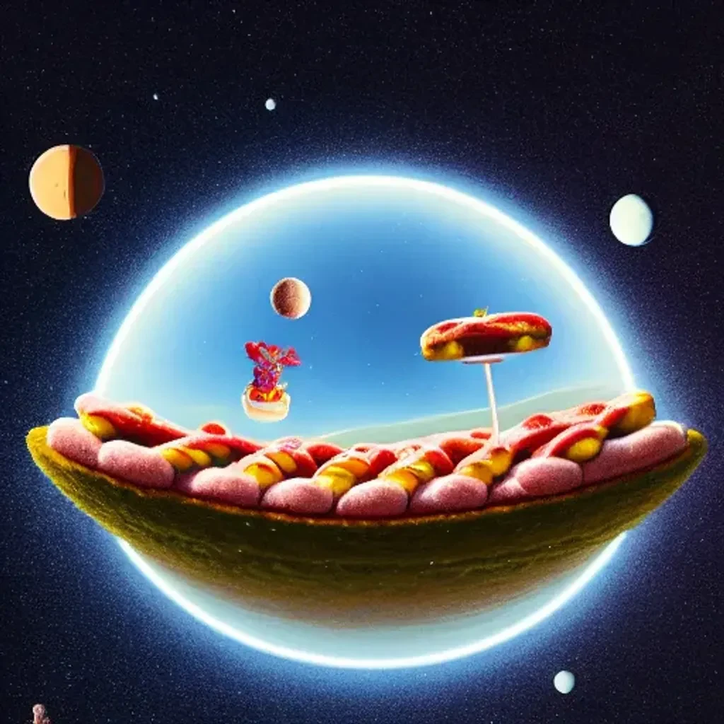 Floating Island With Giant Hotdog