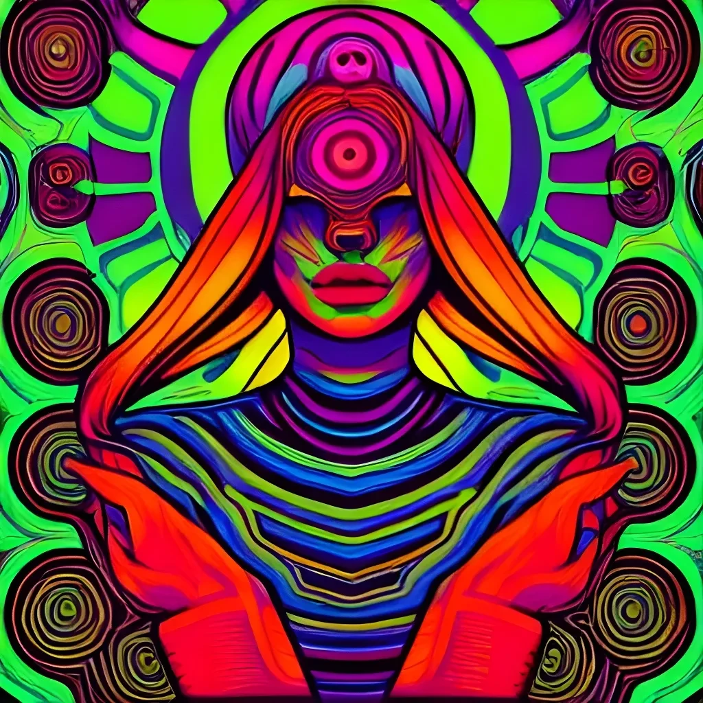 Psychedelic Female Soldier