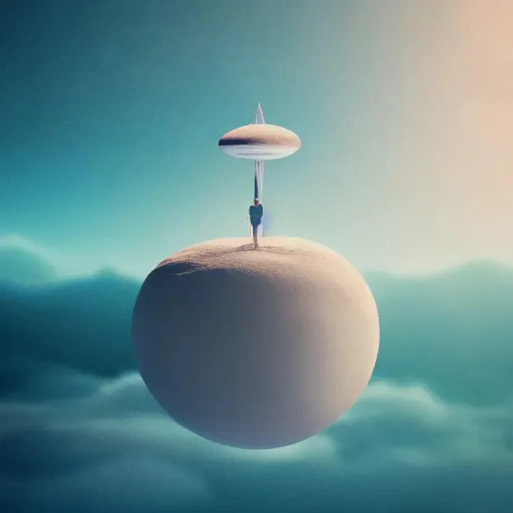 Floating Island With Giant Book