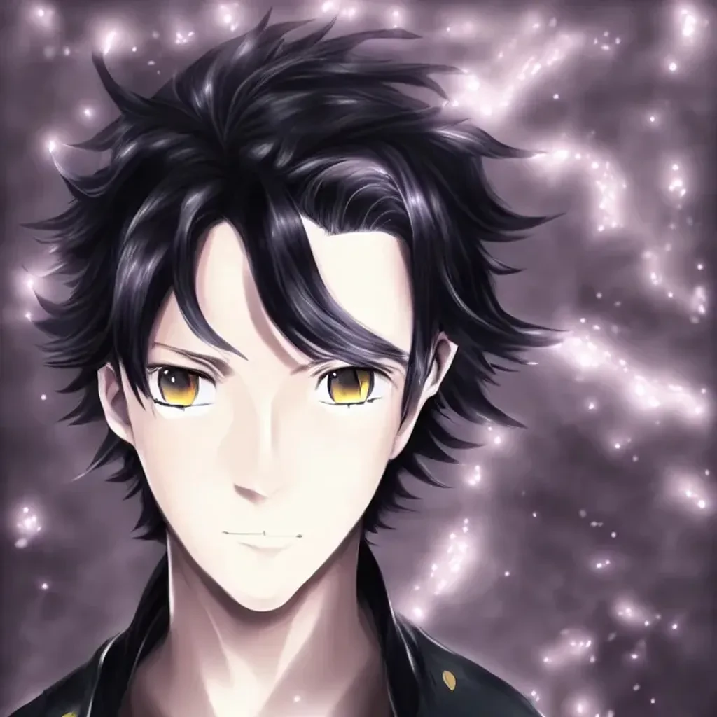 Anime Boy With Curly Black Hair