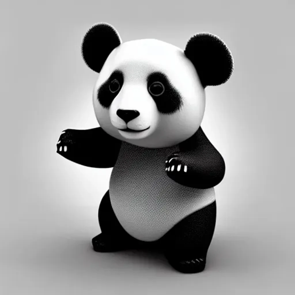 Stitched Panda 3D Model
