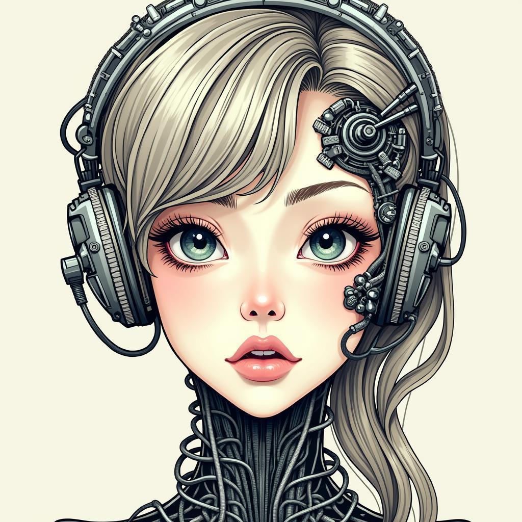 Gabbie Carter Fused With Elegant Machine Parts