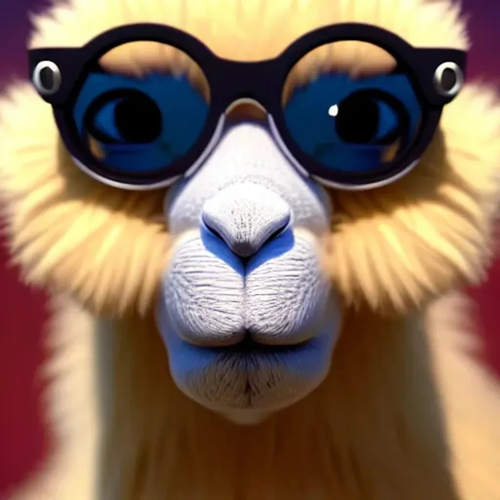 Fluffy Llama With Sunglasses