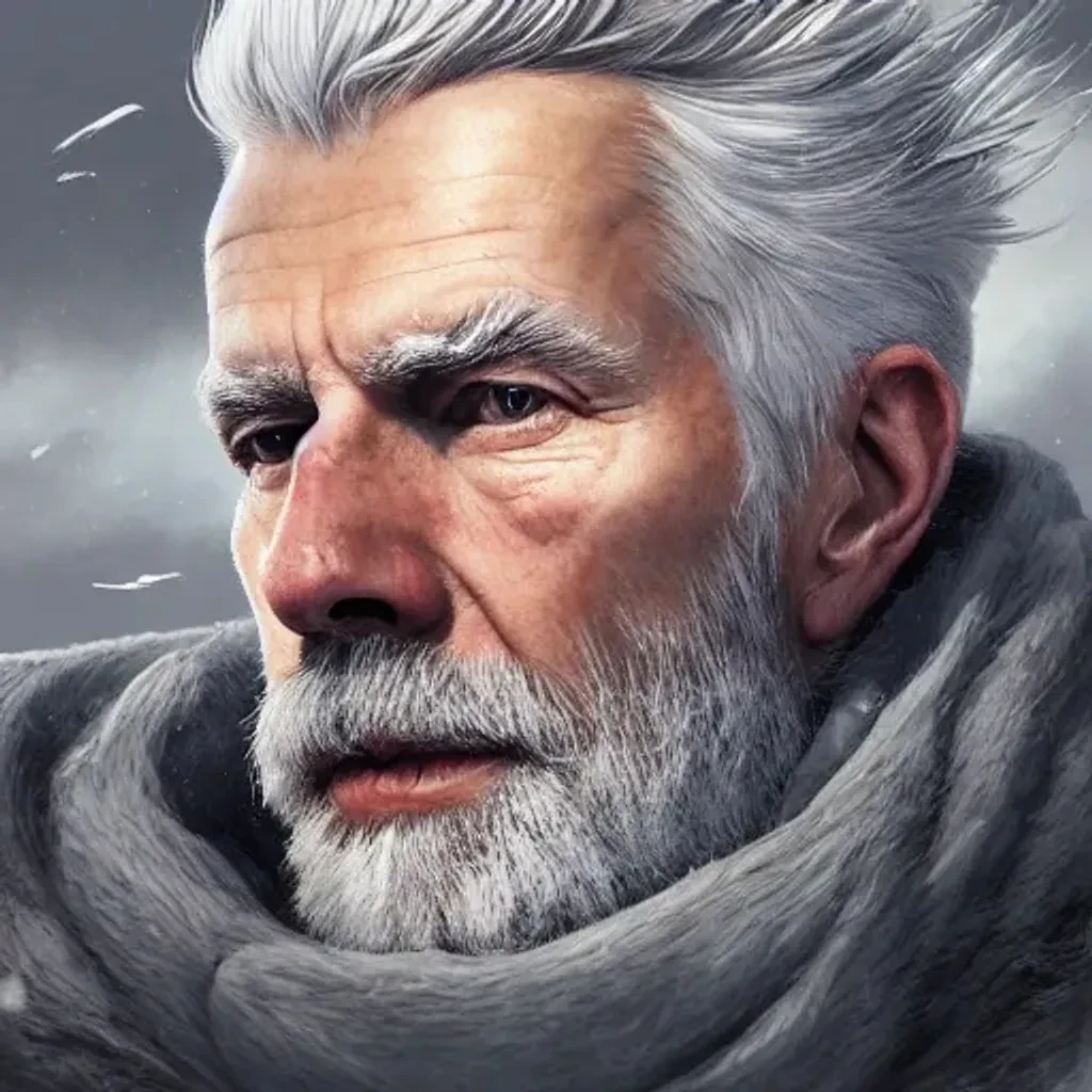 Man Portrait In Antarctica