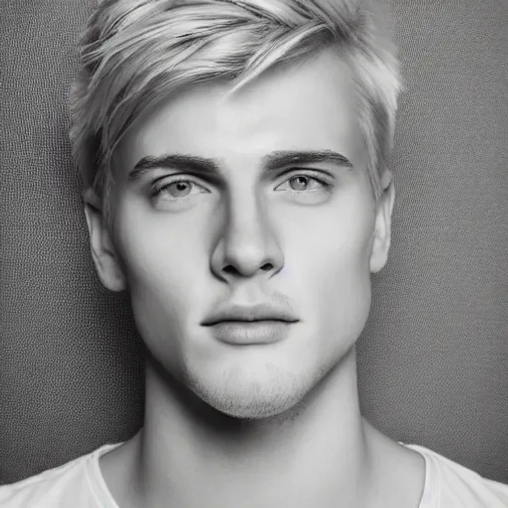 Young Blond Man Studio Portrait