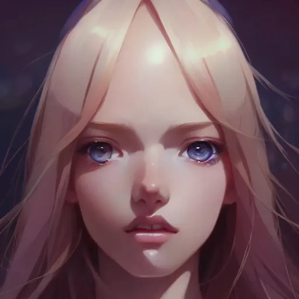 Blonde Anime Girl With Red Eyes