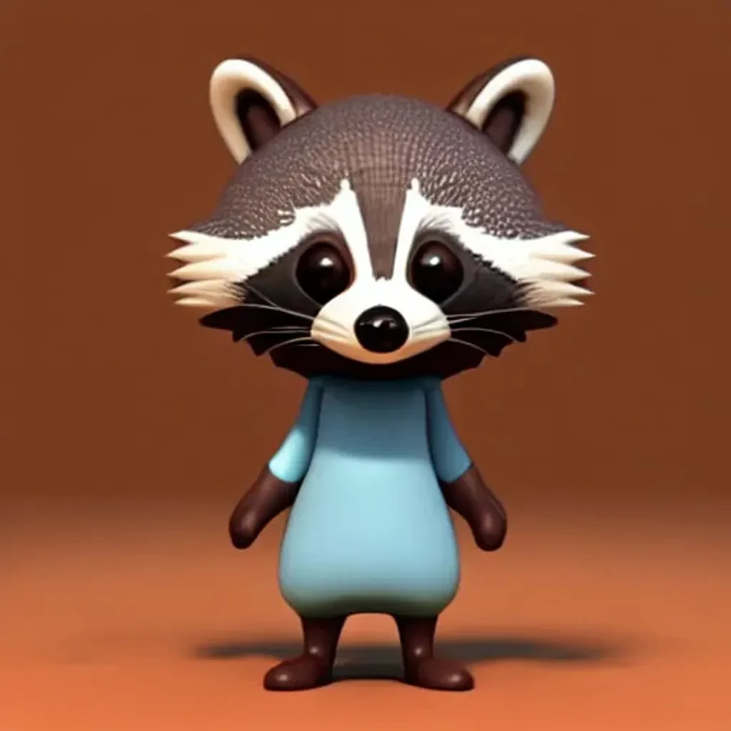 Tiny Raccoon Toy Character