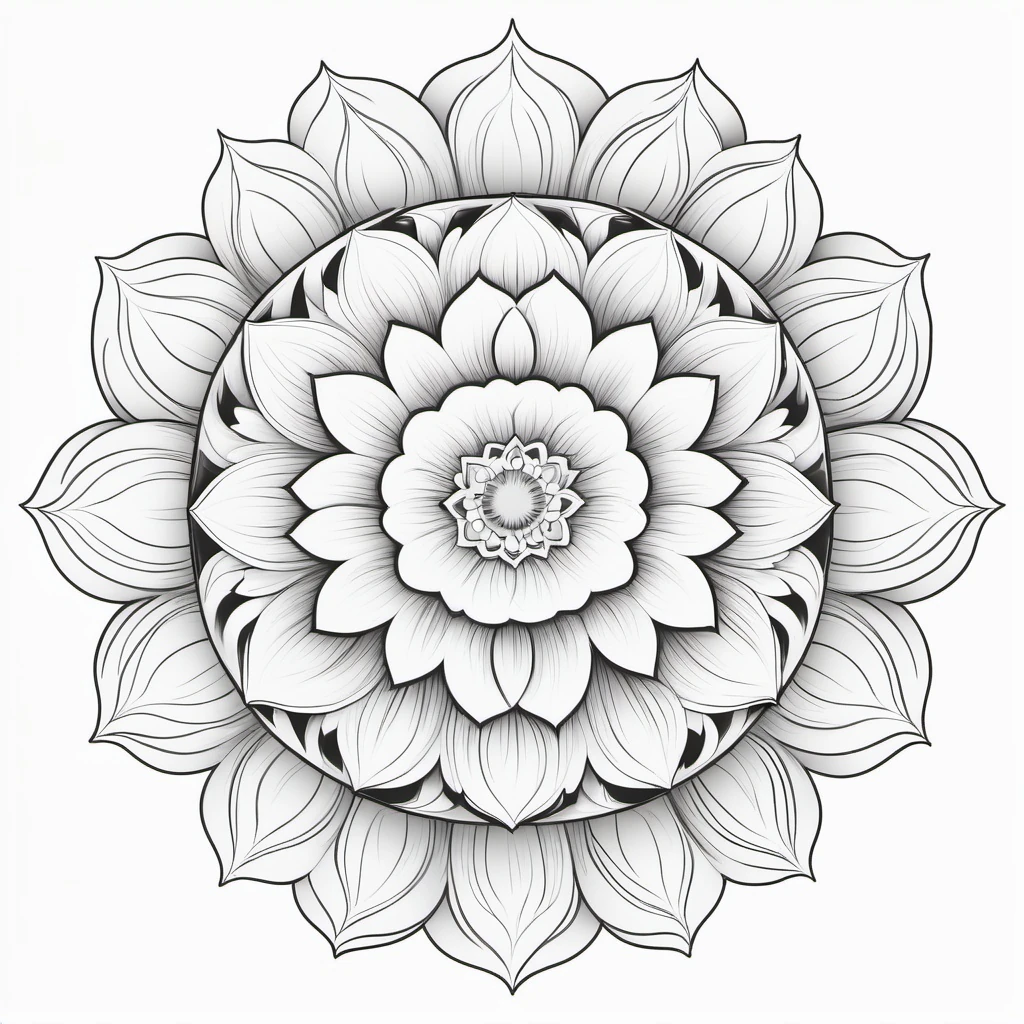 Floral Mandala Coloring Page