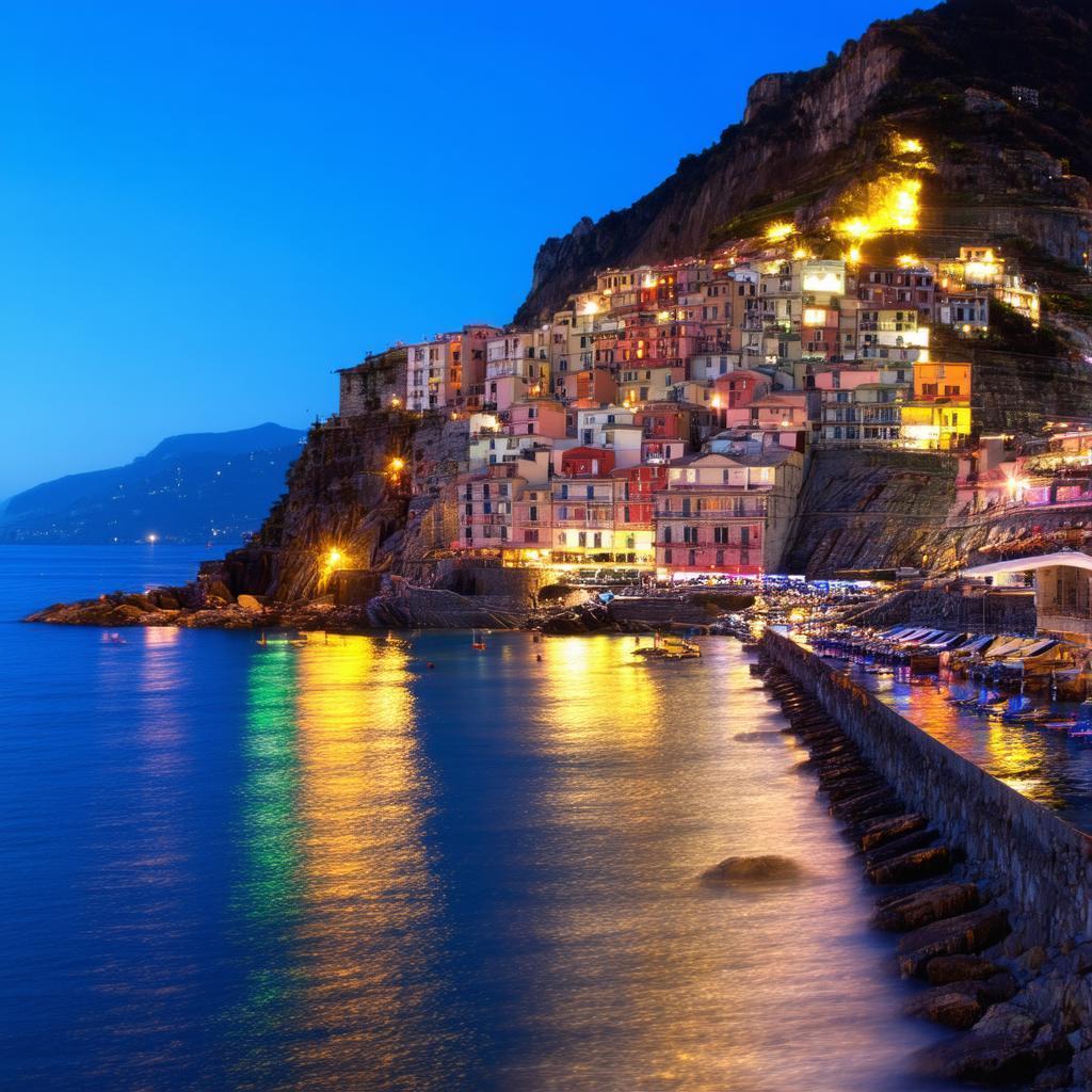 Enchanted Vernazza Lights Dancing on Night Water