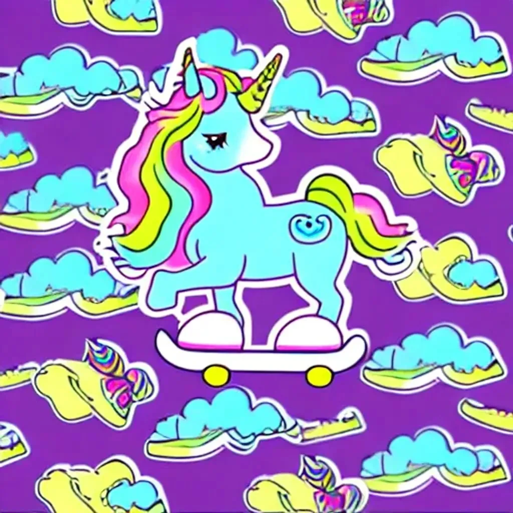Kawaii Punk Unicorn Sticker