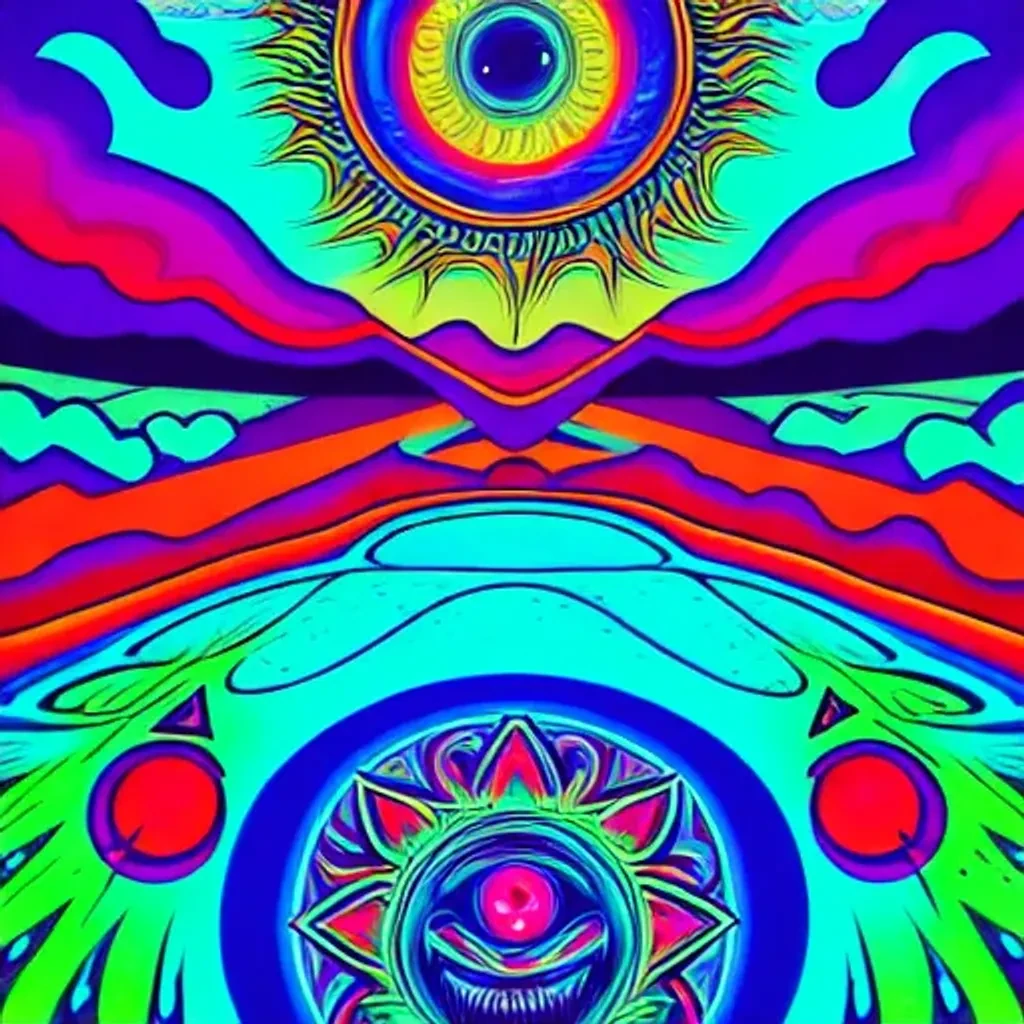 Psychedelic Sun And Moon