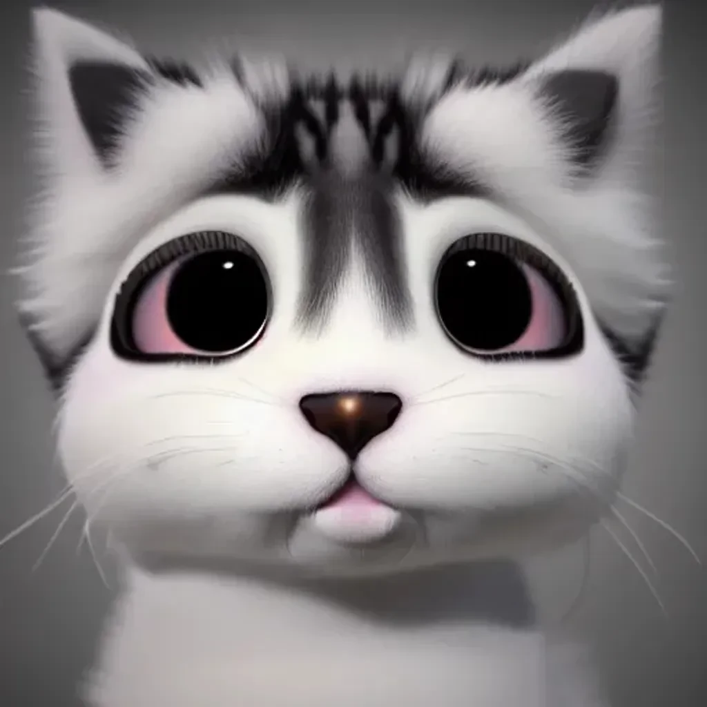 Fluffy Kitten Character