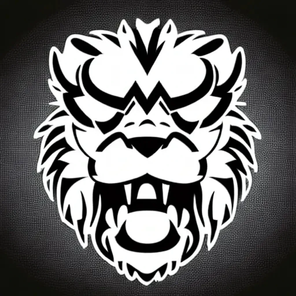 Ferocious Lion Head Emblem