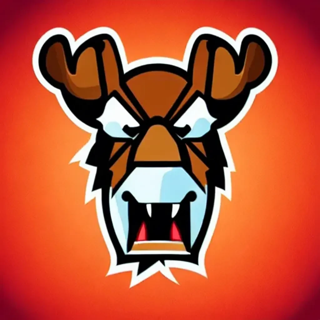 Ferocious Moose Head Emblem