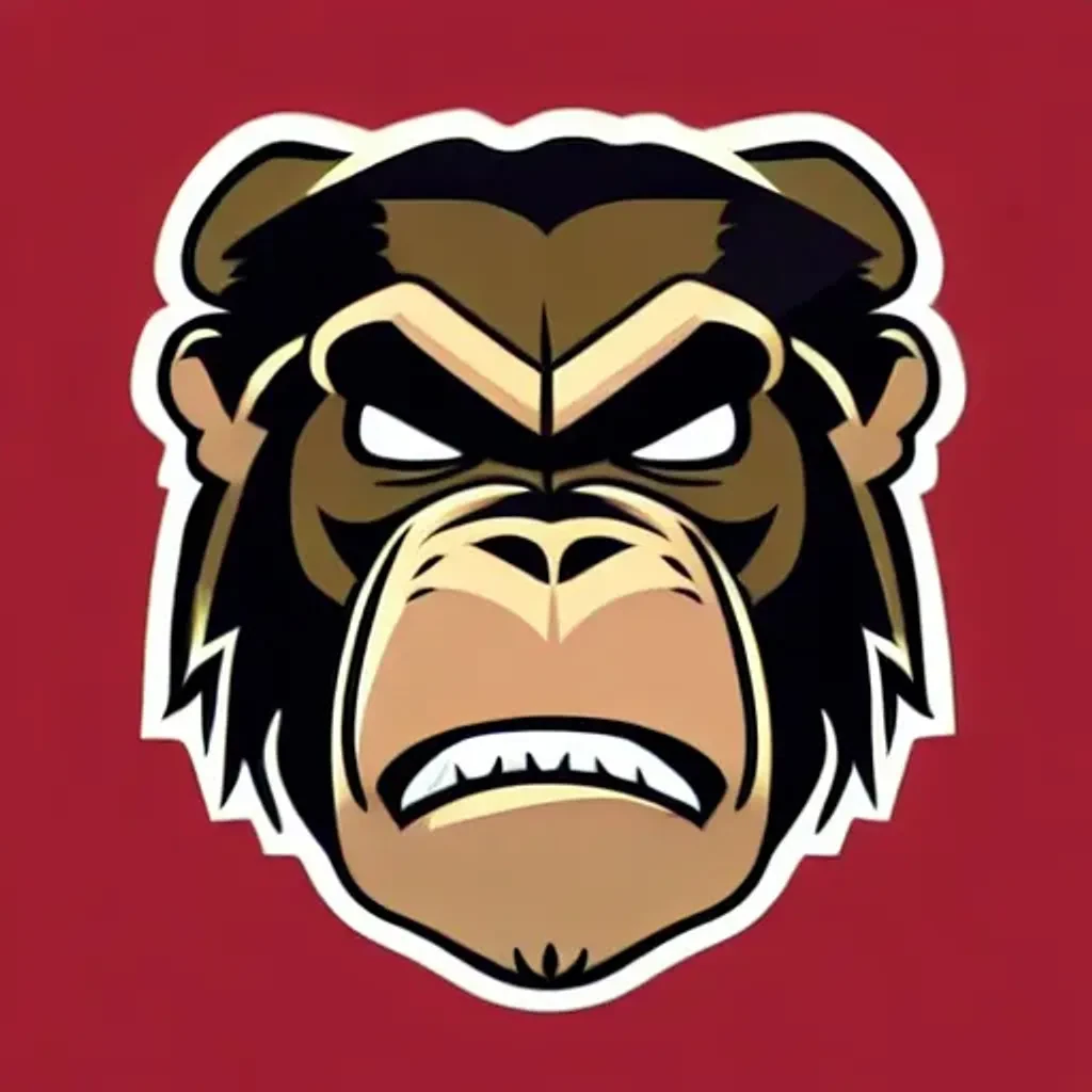 Ferocious Gorilla Head Emblem