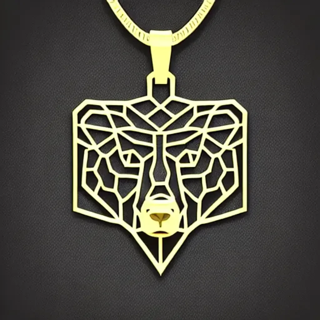 Gold Bear Pendant Design