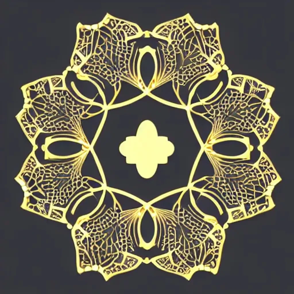 Gold Flower Pendant Design